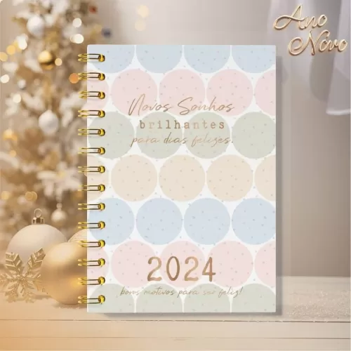 Pacote de Capas Agendas Personalizadas – Ano Novo 2024 V23 (Vintage)