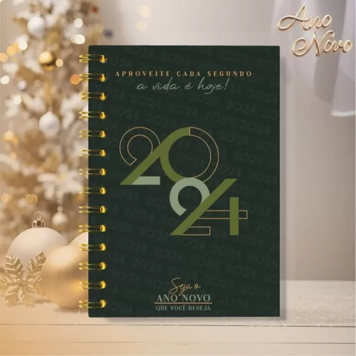 Pacote de Capas Agendas Personalizadas – Ano Novo 2024 V23 (Vintage)