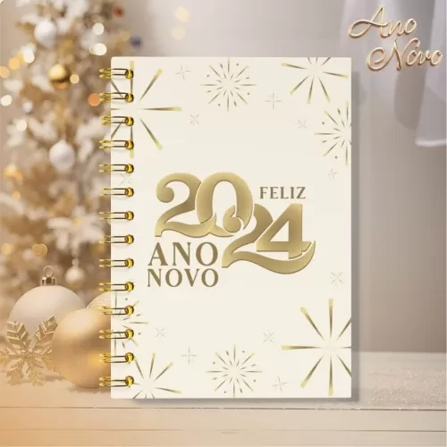 Pacote de Capas Agendas Personalizadas – Ano Novo 2024 V23 (Vintage)