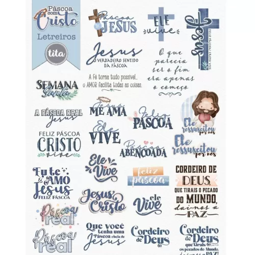 Páscoa com Cristo – Combo Ilustrações e Papéis – Tita