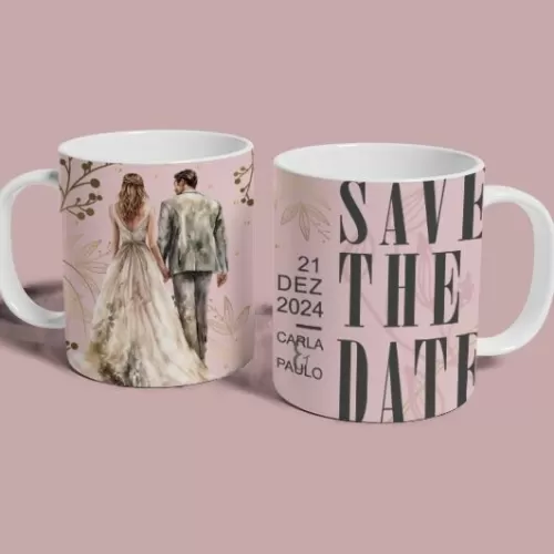 SAVE THE DATE – Casamento – Estampas para Canecas