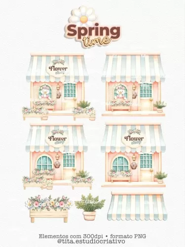 Spring Time – Como Ilustrações e Papéis (Tita)