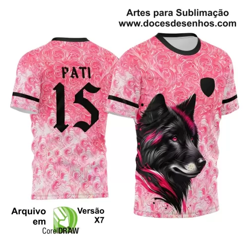 Template Camisa Interclasse Rosa 2024 - Jogos Internos  2024 - Lobo