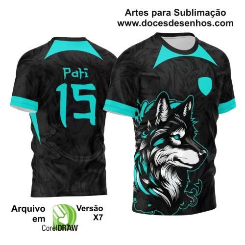 Template Camisa Preta- Interclasse 2024 - Jogos Internos 2024 - Lobo 