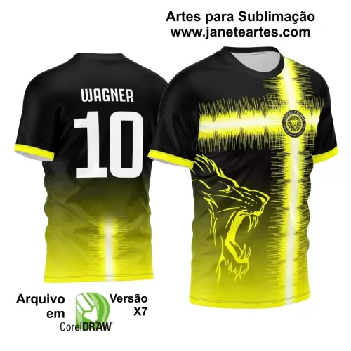Template Camisa Preta e Amarela Interclasse 2024 - Jogos Internos 2024 - Leão