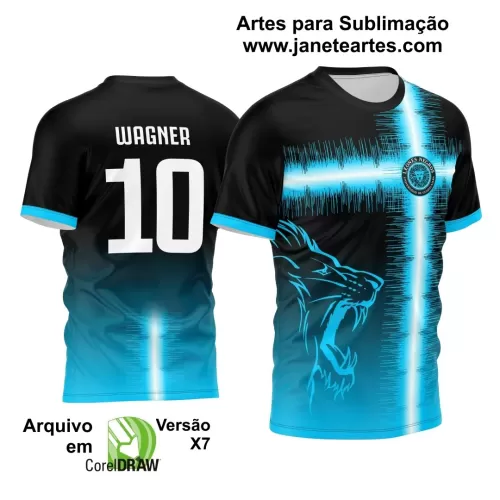 Template Camisa Preta e Azul  Interclasse 2024 - Jogos Internos 2024 - Leão