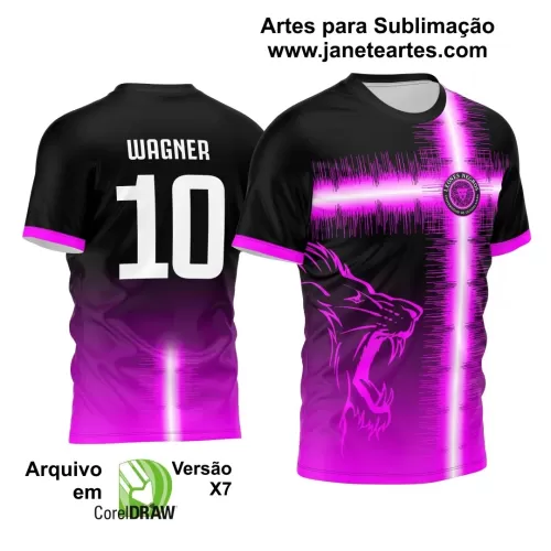 Template Camisa Preta e Rosa Interclasse 2024 - Jogos Internos 2024 - Leão