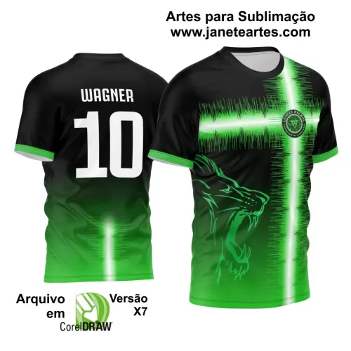 Template Camisa Preta e Verde Interclasse 2024 - Jogos Internos 2024 - Leão