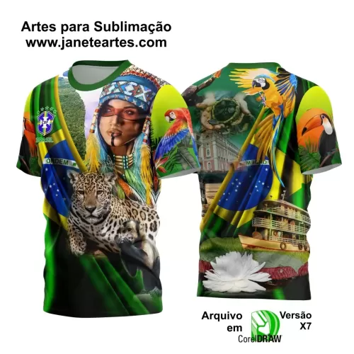 Template Estampa Camisa Amazonas - Amazônia 2024