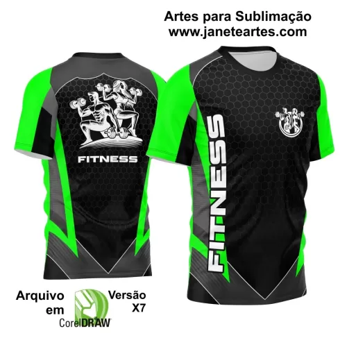 Template Estampa Camisa Preta - Profissão - Personal Trainer Academia Fitness 2024