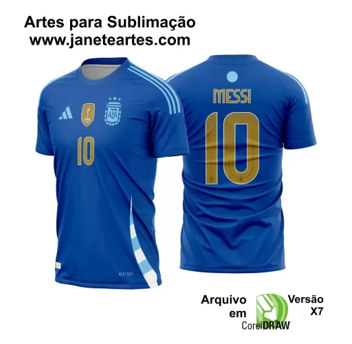 Vetor Camisa Argentina Reserva 2024 - 2025 + Fonte TTF
