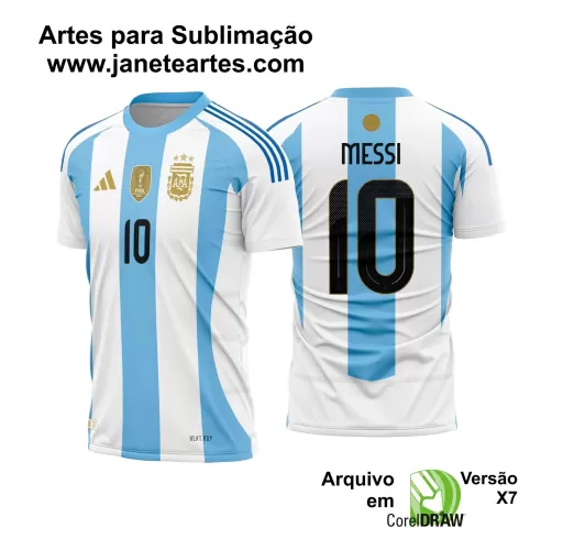 Vetor Camisa Argentina Titular 2024 - 2025 + Fonte TTF